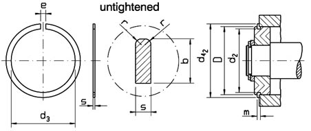 DIN 5417 Snap Rings / Safety Ring drawing