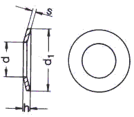 DIN 6796 Conical Spring Washer drawing