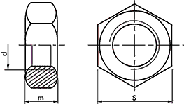 DIN 934 drawing