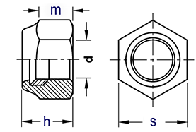 DIN 985 drawing